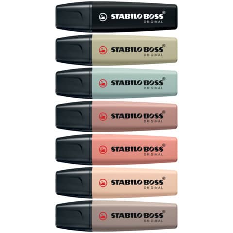 Evidenziatori Stabilo Boss Nature Colors colore verde oliva - conf. 10 pezzi - 70/137